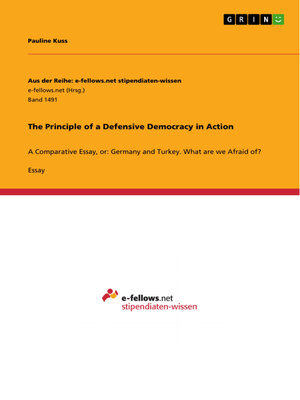 cover image of The Principle of a Defensive Democracy in Action